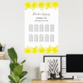 Gele pruimterie Frangipani Weddenschappen Poster (Thuiskantoor)