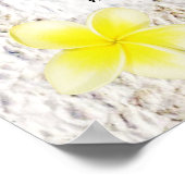 Gele pruimterie Frangipani Weddenschappen Poster (Hoek)