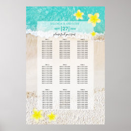 Gele pruimterie Frangipani Weddenschappen Poster