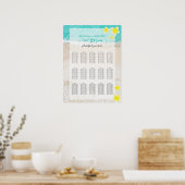 Gele pruimterie Frangipani Weddenschappen Poster (Keuken)