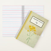 Gele Psilostrophe Sparsiflora gepersonaliseerd Com Notitieboek (Binnen)