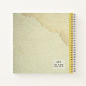 Gele Psilostrophe Sparsiflora gepersonaliseerd Com Notitieboek (Achterkant)