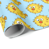 Gele Puffer Fish Cadeaupapier (Rol Hoek)