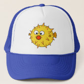 Gele Puffer Fish Trucker Pet (Voorkant)