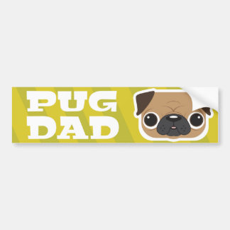 Gele Pug Pap Bumpersticker