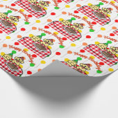 Gele Puppies van het Laboratorium Happy Birthday Cadeaupapier (Hoek)