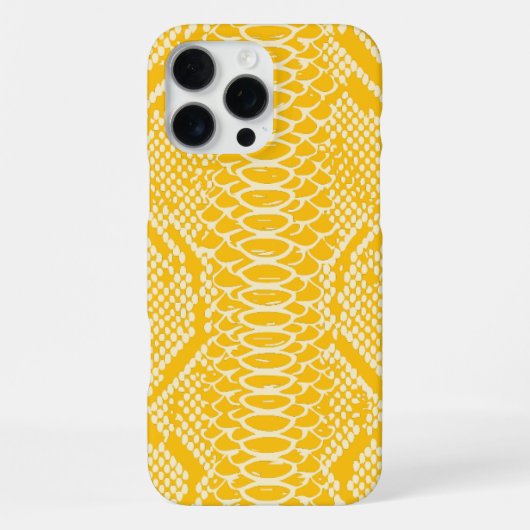 Gele Python Huid Telefoonhoes iPhone Hoesje (Achterkant)