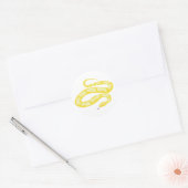 Gele Python Ronde Sticker (Envelop)