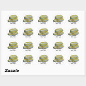 Gele Python-Stickers Ronde Sticker (Vel)