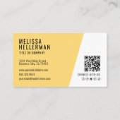 Gele QR Code Bedrijf Uw Logo Visitekaartje (Achterkant)