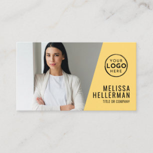 Gele QR Code Bedrijf Uw Logo Visitekaartje