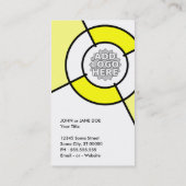 gele QR-code en logo-doel Visitekaartje (Achterkant)