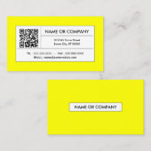 gele QR-code Visitekaartje (Voorkant / Achterkant)