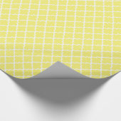 Gele Quatrefoil Pattern Gift Wrap Cadeaupapier (Hoek)