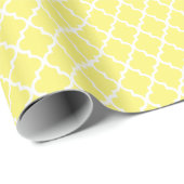 Gele Quatrefoil Pattern Gift Wrap Cadeaupapier (Rol Hoek)