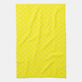Gele Quatrefoil Theedoek (Verticaal)