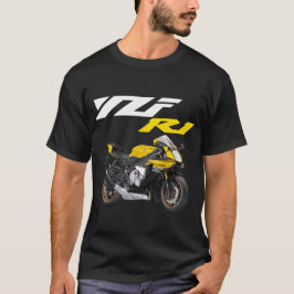 Gele R1 Sporstbike Motorfiets T-shirt