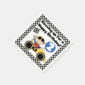 Gele raceauto's, 2e verjaardag, luiers servetten (Hoek)