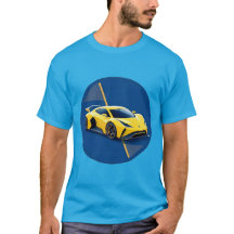 🔥 Gele Racer Blauwe Contrast Snelheidsdesign