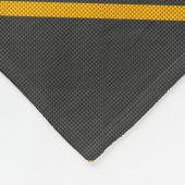 Gele racestrips met accenten fleece deken (Hoek)