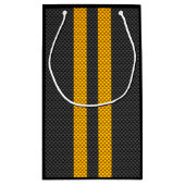 Gele racestrips met accenten klein cadeauzakje (Achterkant)