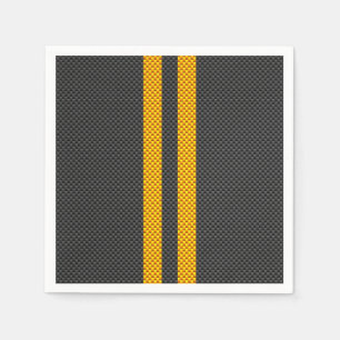 Gele racestrips met accenten servet