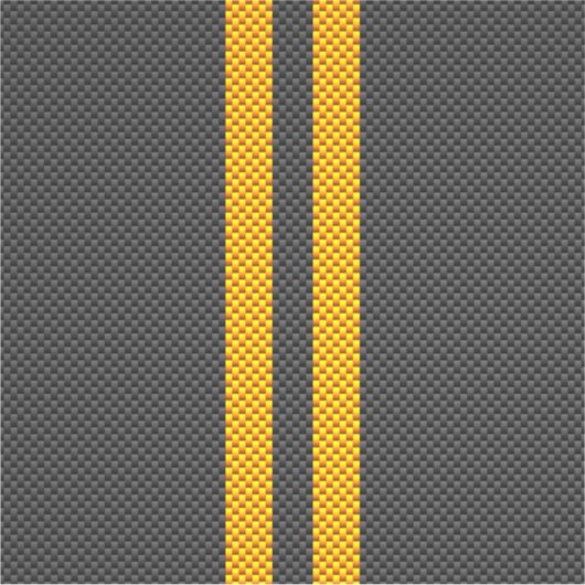 Gele racestrips met accenten sticker (Voorkant)