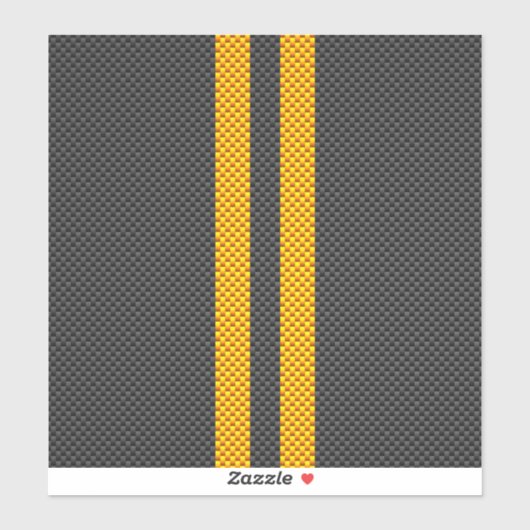 Gele racestrips met accenten sticker (Vel)