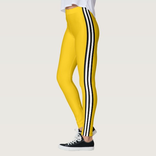 Gele Racing Stripes Leggings (Links)