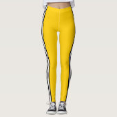 Gele Racing Stripes Leggings (Voorkant)