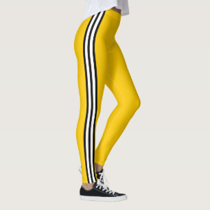 Gele Racing Stripes Leggings