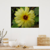 Gele Raindrops Marigold Print (Keuken)