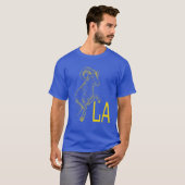 Gele Ram LA Blue Los Angeles Gifts T-shirt (Voorkant volledig)