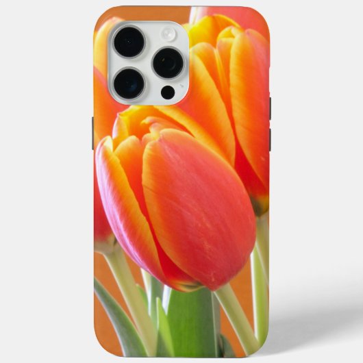 Gele rand levendige Oranje Tulp foto Case-Mate iPhone Case (Achterkant)