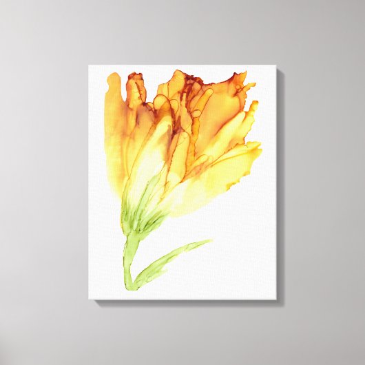 Gele rand tulp—aanpasbaar— canvas afdruk (Voorkant)