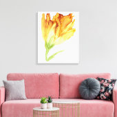Gele rand tulp—aanpasbaar— canvas afdruk (Insitu (Woonkamer))