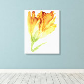 Gele rand tulp—aanpasbaar— canvas afdruk (Insitu (Houten vloer))