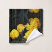 Gele Ranunculus Flower Garden Bath Towel Set Bad Handdoek (Wasdoekje)