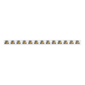 Gele rasauto met gecheckte vlag grosgrain lint (Voorkant)