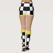 Gele rasauto: Vlag controleur Leggings (Achterkant)