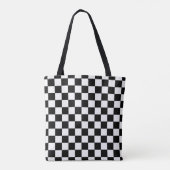 Gele rasauto: Vlag controleur Tote Bag (Achterkant)