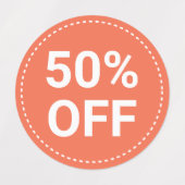 Gele Red Paars Small Business Sales 60% korting Labels (Design 2)