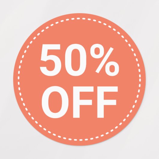 Gele Red Paars Small Business Sales 60% korting Labels (Design 2)