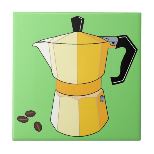 Gele regenboog Espresso Tegeltje (Voorkant)