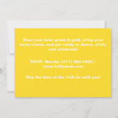 Gele Regenboog St. Patrick's Day Uitnodiging (Achterkant)