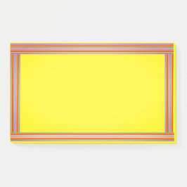 Gele regenbooggrens met opmerkingen post-it® notes