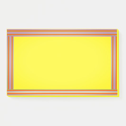 Gele regenbooggrens met opmerkingen post-it® notes (Voorkant)