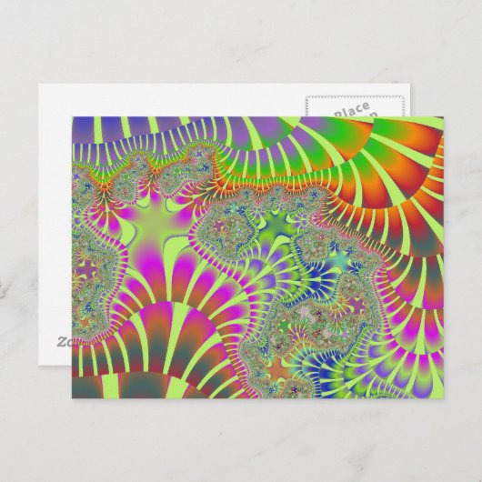 Gele regenboogvlek briefkaart (Voorkant / Achterkant)