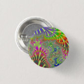 Gele regenboogvlek ronde button 3,2 cm (Voorkant /achterkant)