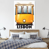 Gele reisposter Lissabon Canvas Afdruk (Insitu (Slaapkamer))